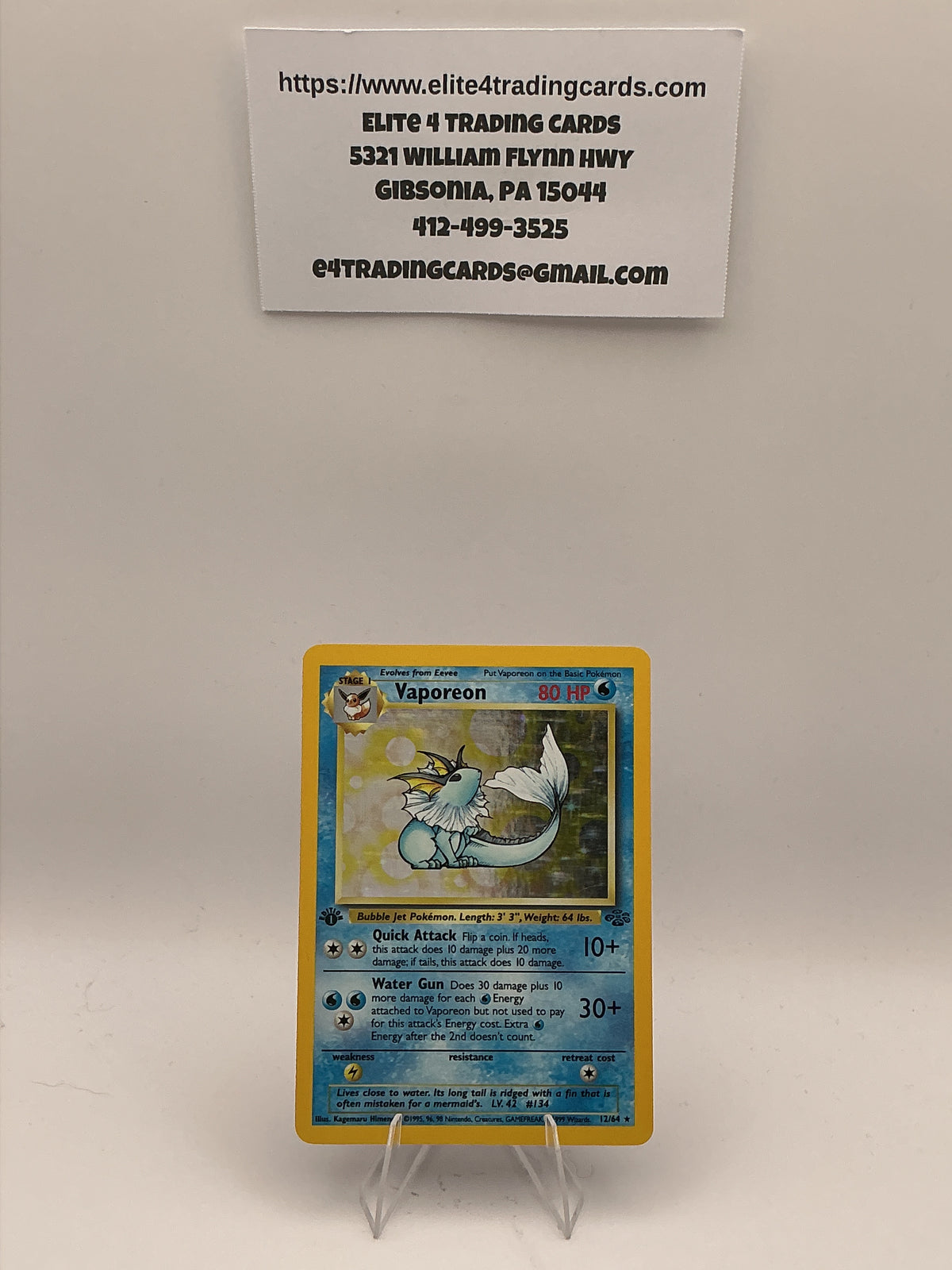 Vaporeon (12) - Jungle (JU) 1st ED