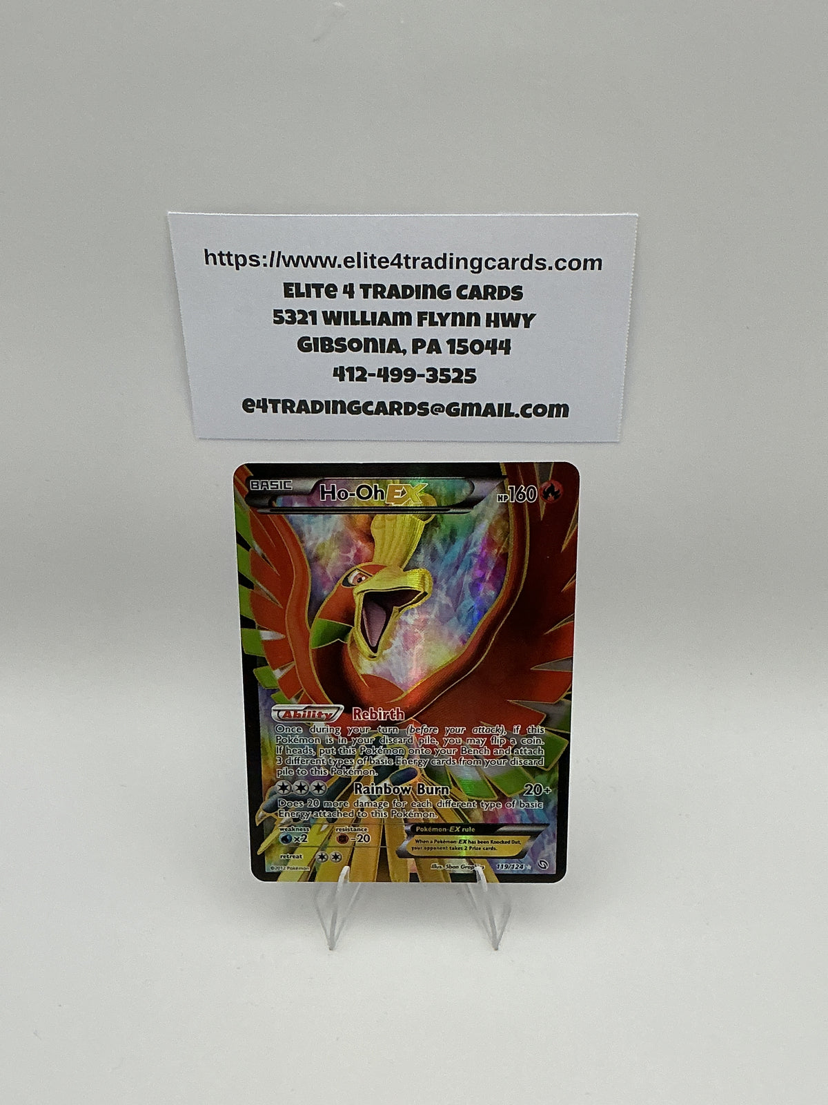 Ho-Oh Ex (119 Full Art) - Dragons Exalted (DRX) LP