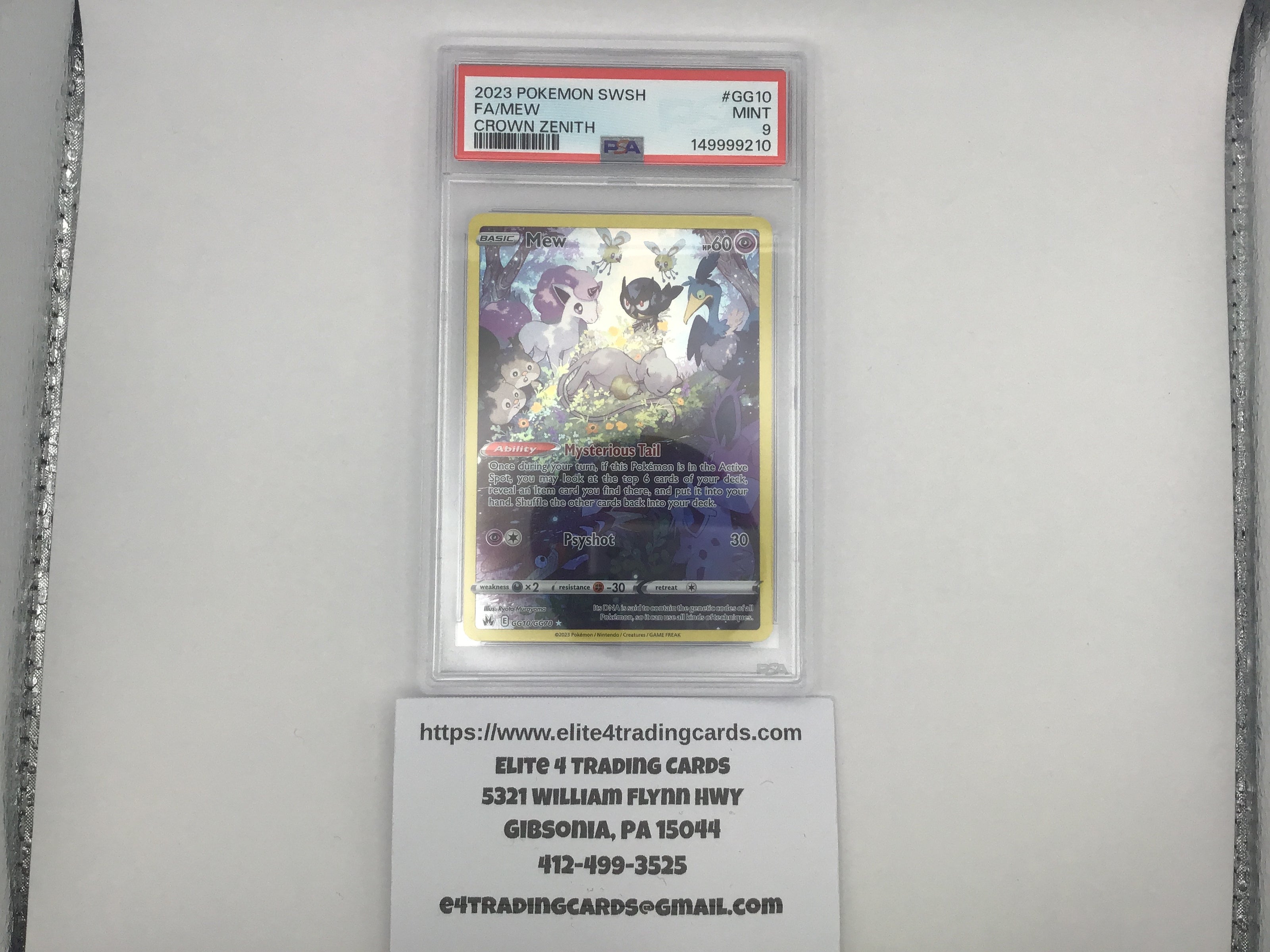 Mew #GG10 Pokemon Crown Zenith (PSA 9)
