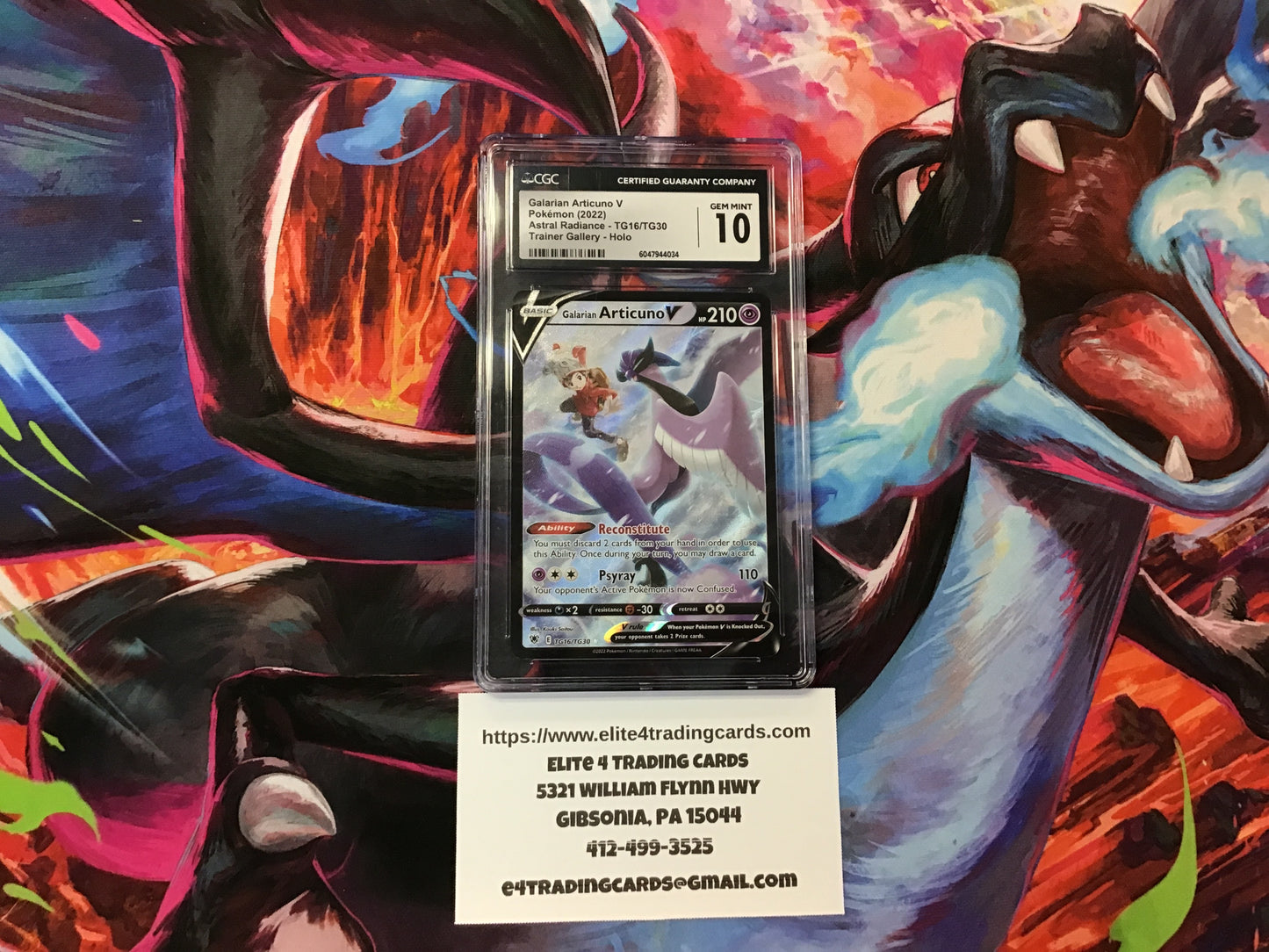 Galarian Articuno V #TG16 Pokemon Astral Radiance (CGC 10)