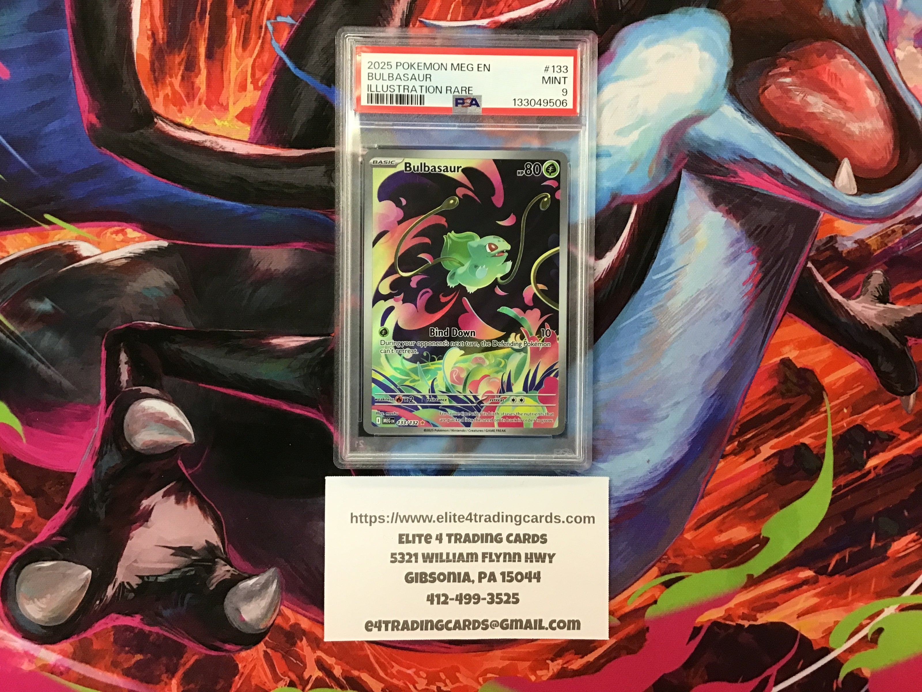 Bulbasaur #133 Pokemon Mega Evolution (PSA 9)