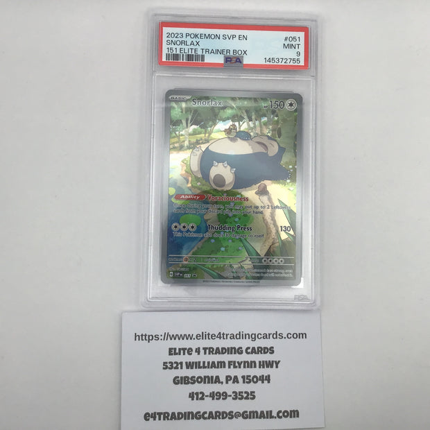Snorlax #51 Pokemon Promo (PSA 9)