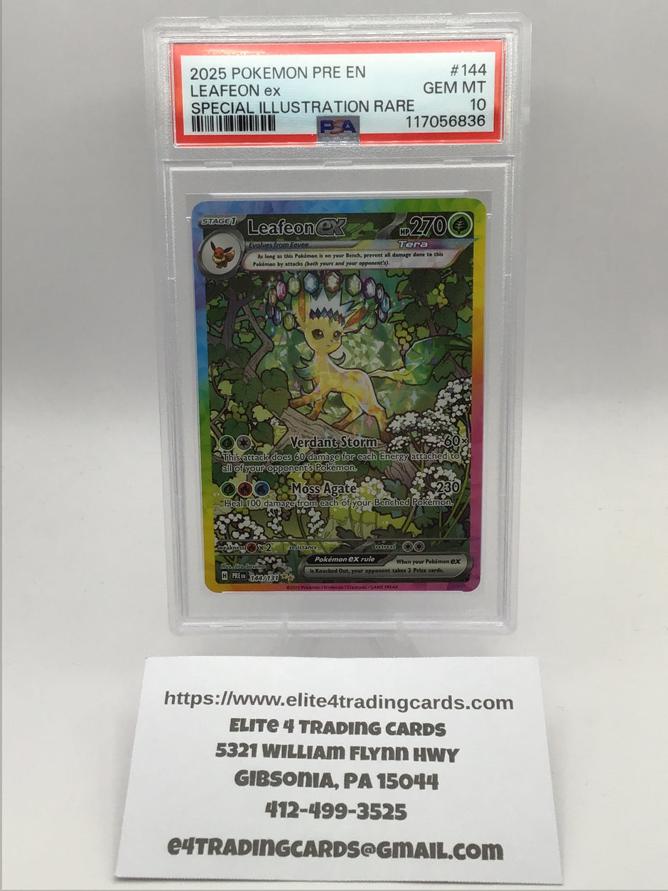Leafeon ex #144 Pokemon Prismatic Evolutions (PSA 10)
