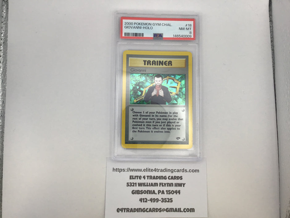 Giovanni #18 Pokemon Gym Challenge (PSA 8)