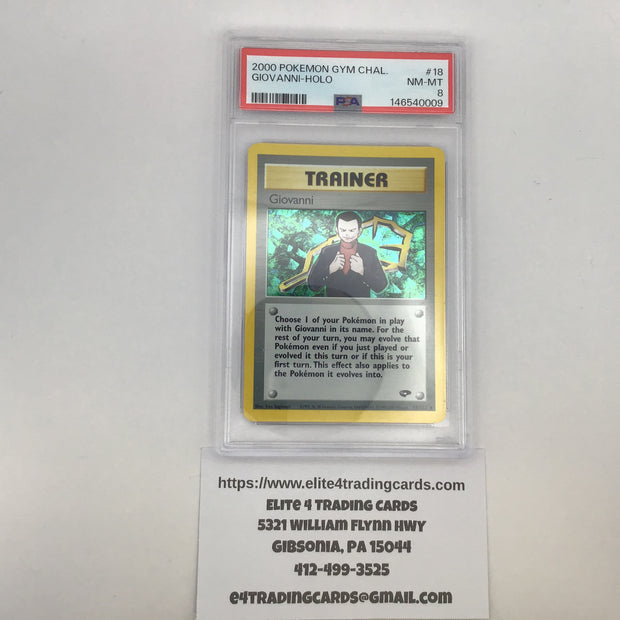 Giovanni #18 Pokemon Gym Challenge (PSA 8)