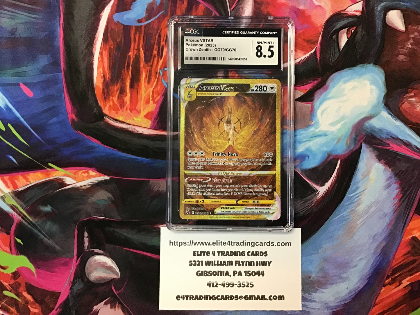 Arceus VSTAR #GG70 Pokemon Crown Zenith (8.5)