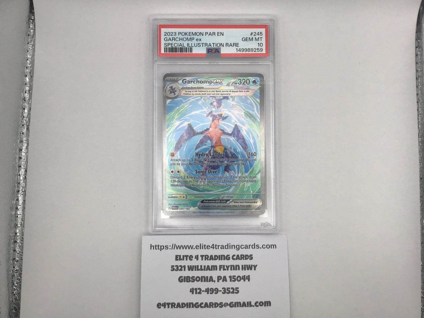 Garchomp ex #245 Pokemon Paradox Rift (PSA 10)
