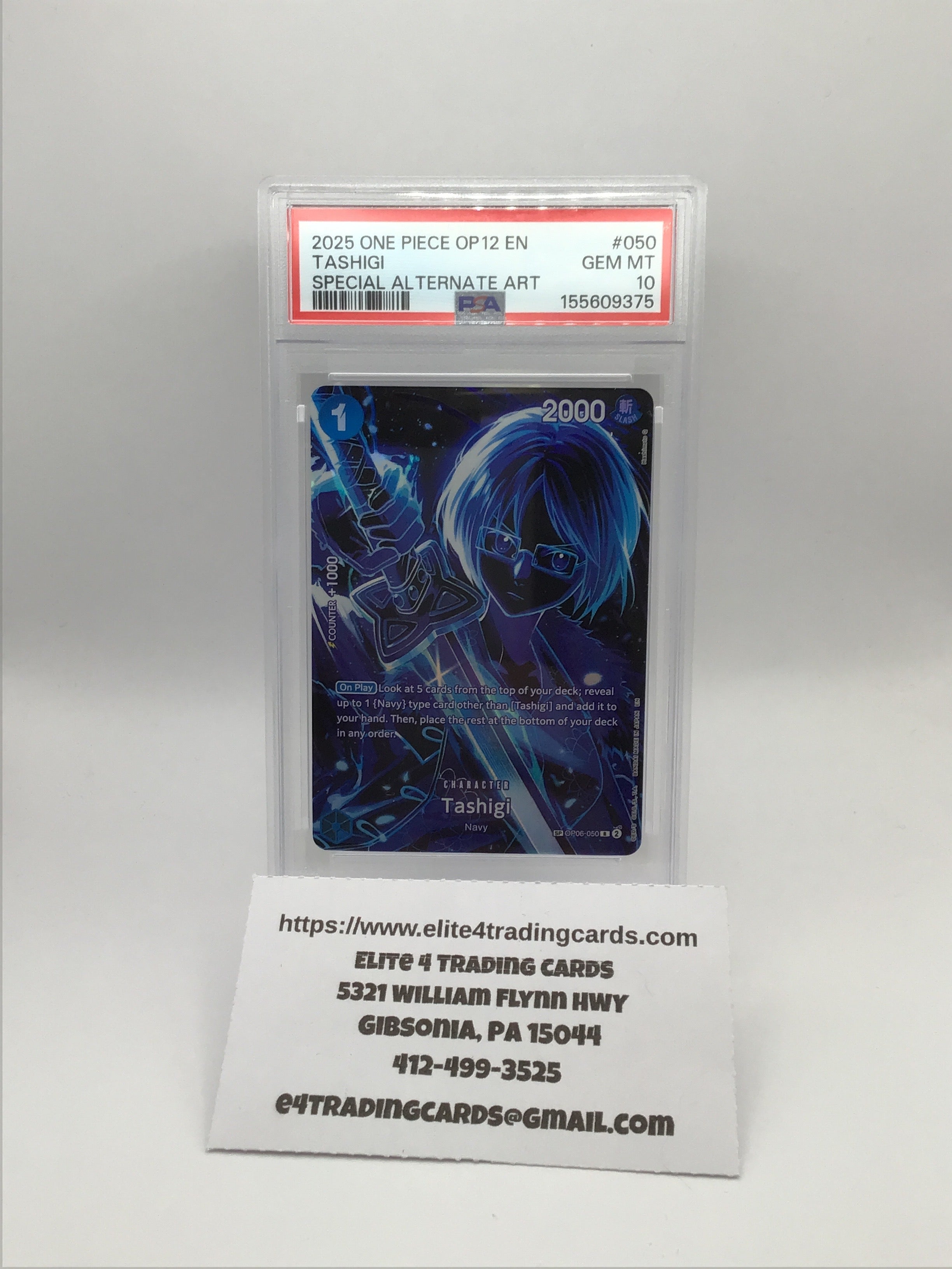 Tashigi [SP] OP06-050 One Piece Legacy of the Master (PSA 10)