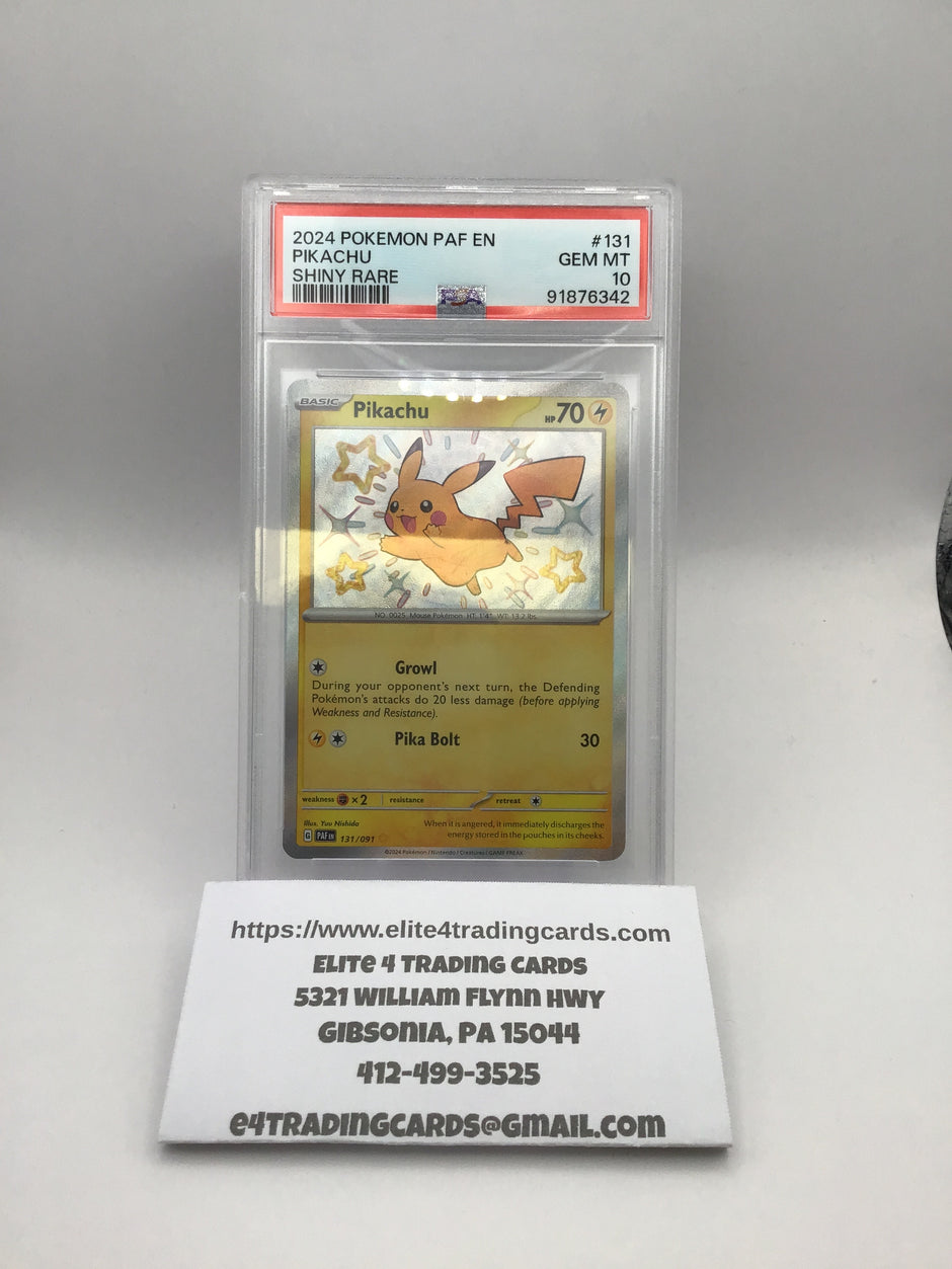Pikachu - 131/091 - SV: Paldean Fates (PAF) (PSA 10)