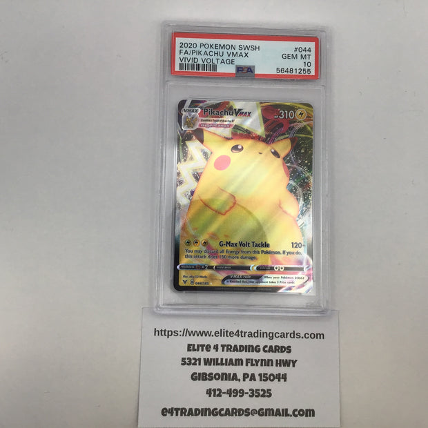 Pikachu VMAX #44 Pokemon Vivid Voltage (PSA 10)