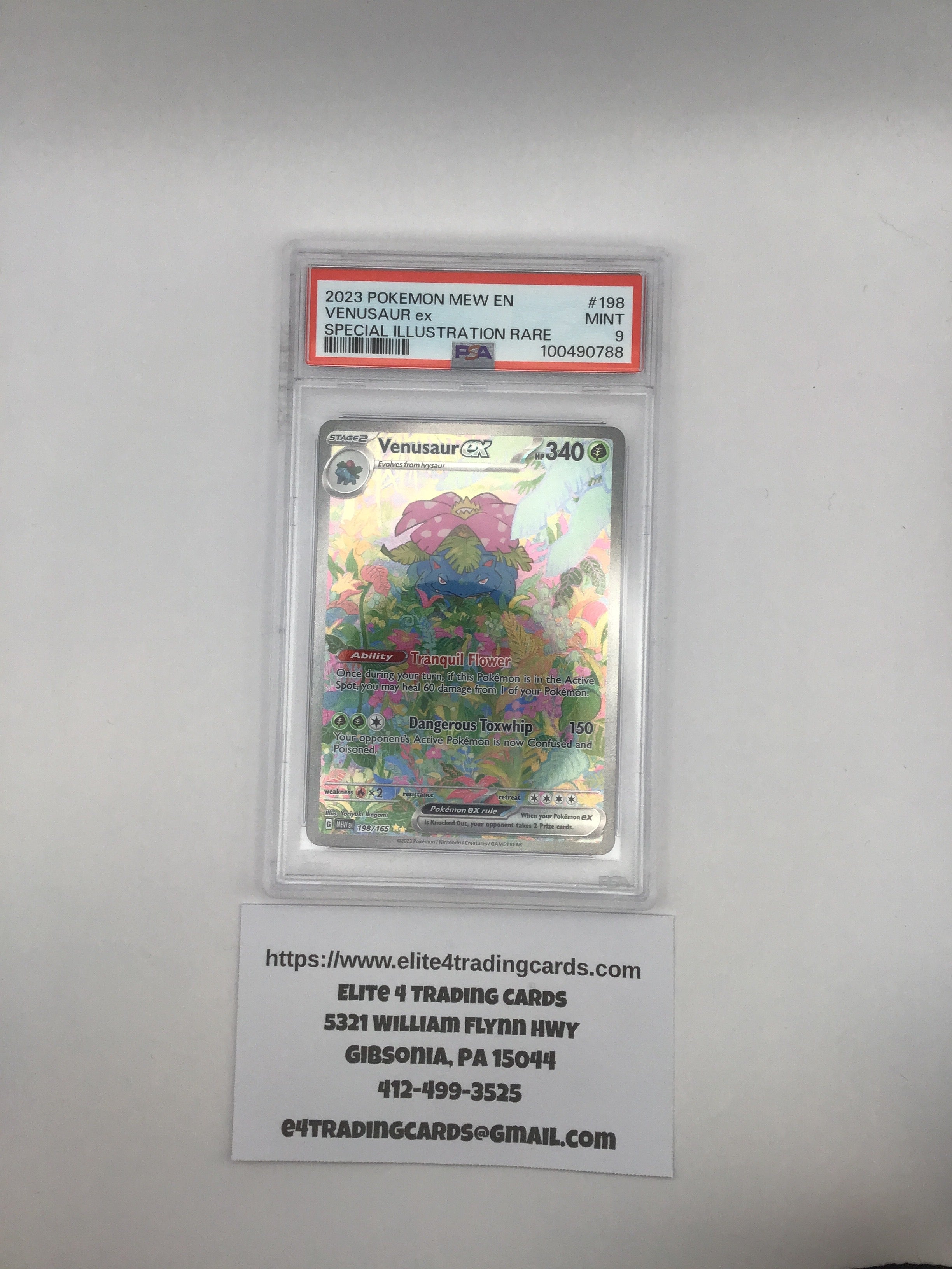 Venusaur ex #198 Pokemon Scarlet & Violet 151 (PSA 9)