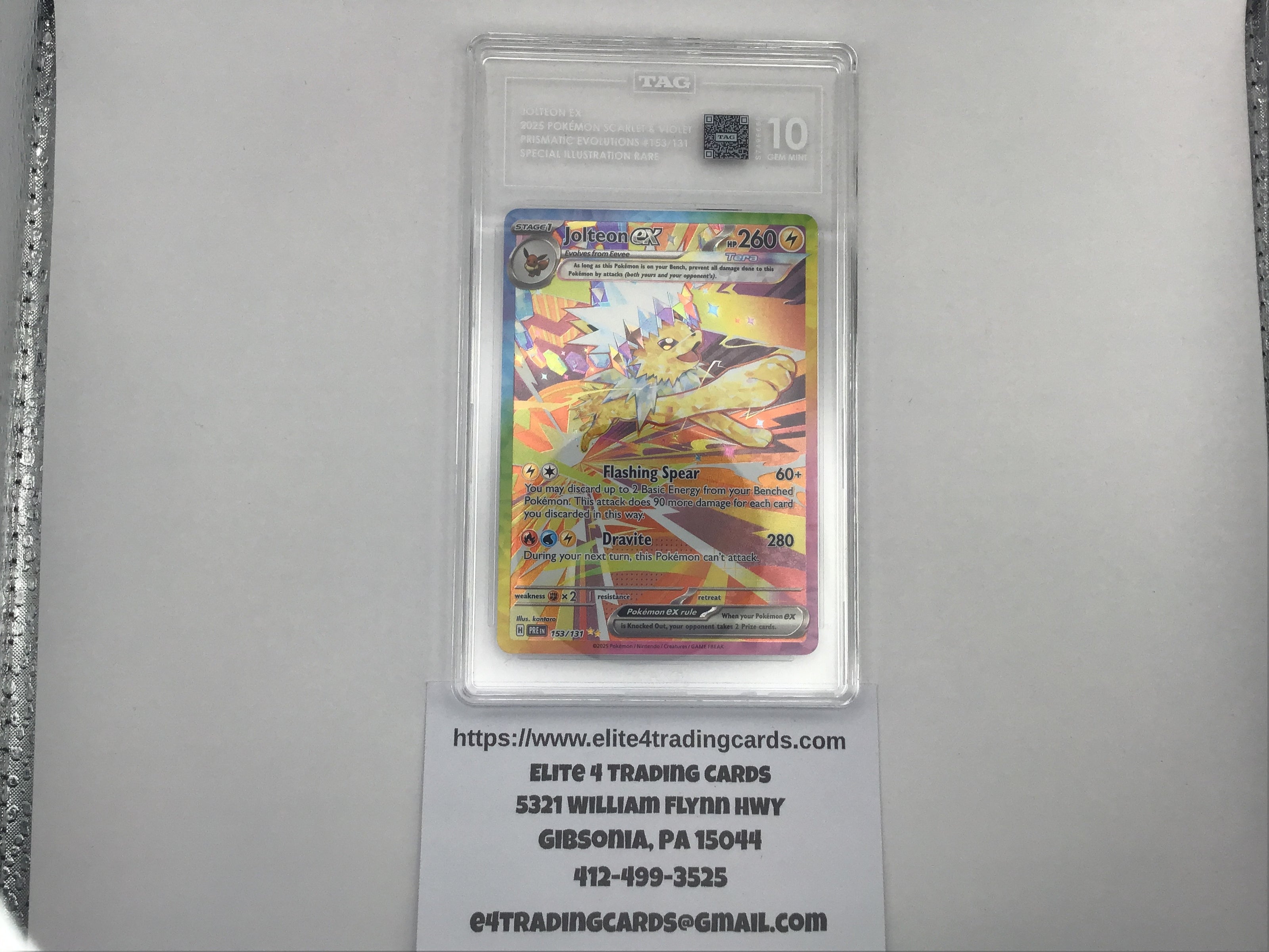 Jolteon ex #153 Pokemon Prismatic Evolutions (TAG 10)