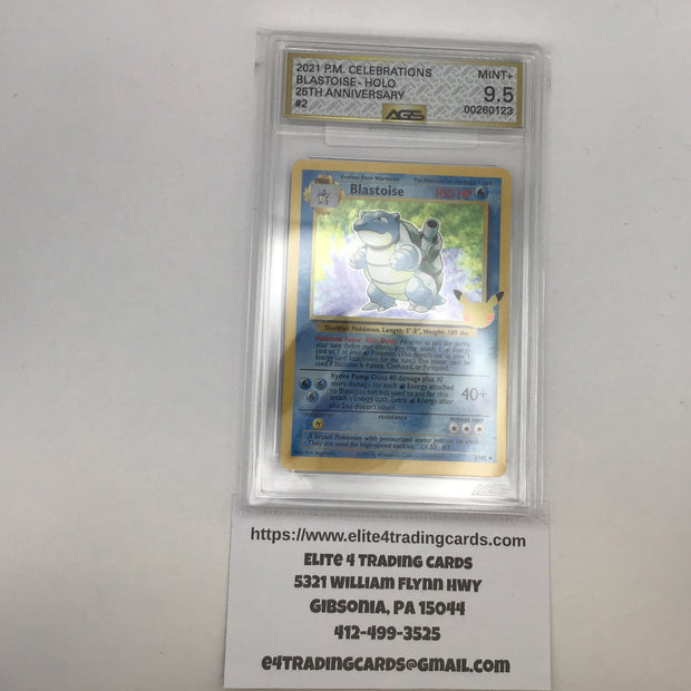 Blastoise #2 Pokemon Celebrations (AGS 9.5)