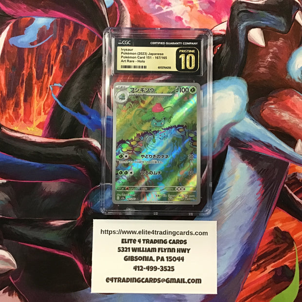 Ivysaur #167 Pokemon Japanese Scarlet & Violet 151 (CGC Pristine 10)
