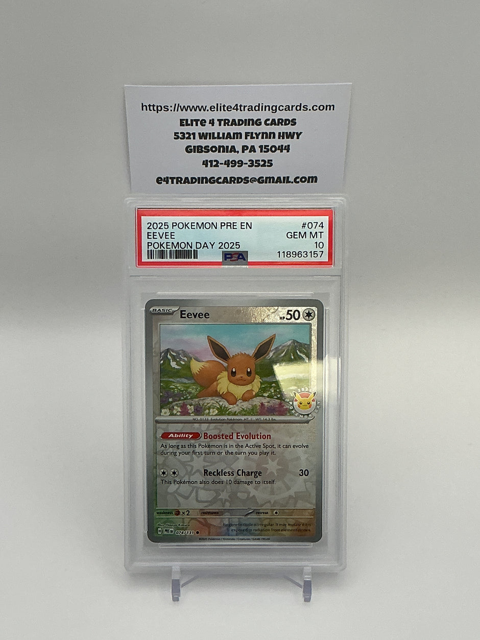 Eevee [Pokemon Day] #74 Prismatic Evolutions (PSA 10)