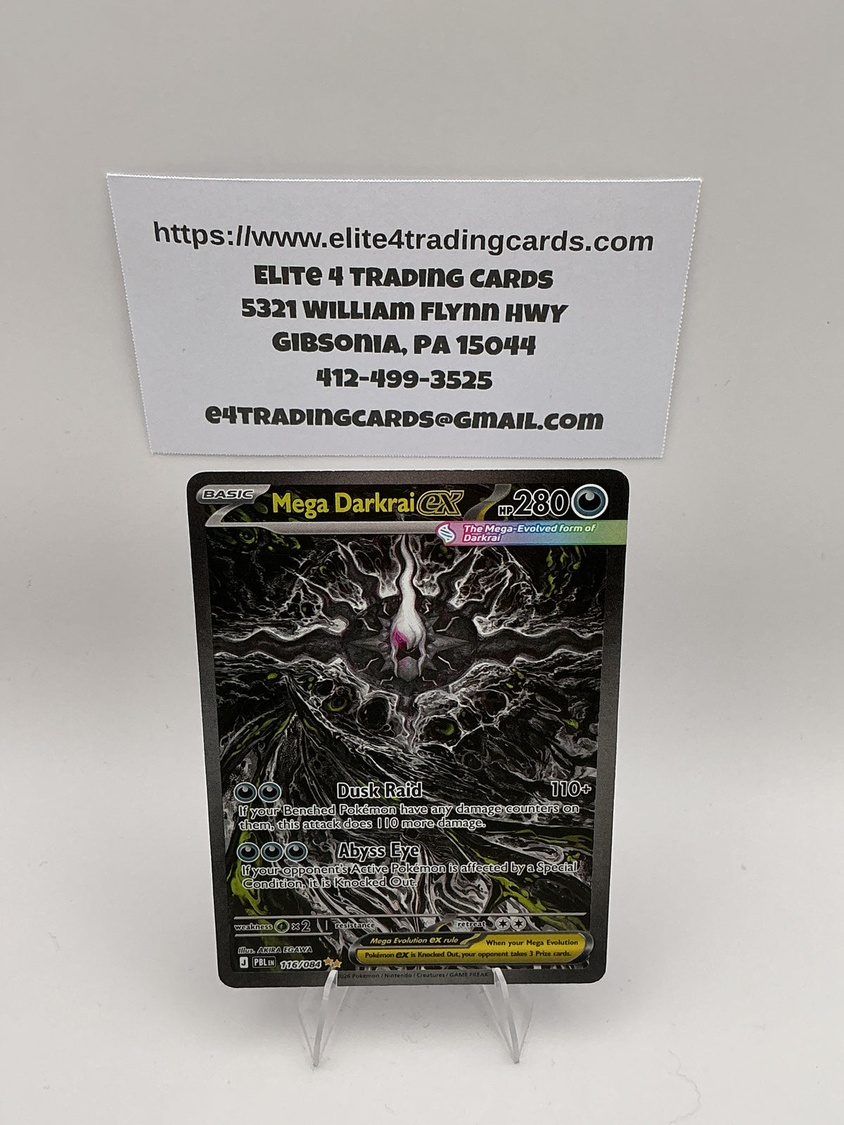 Mega Darkrai ex - 116/084 - ME05: Pitch Black (PBL)