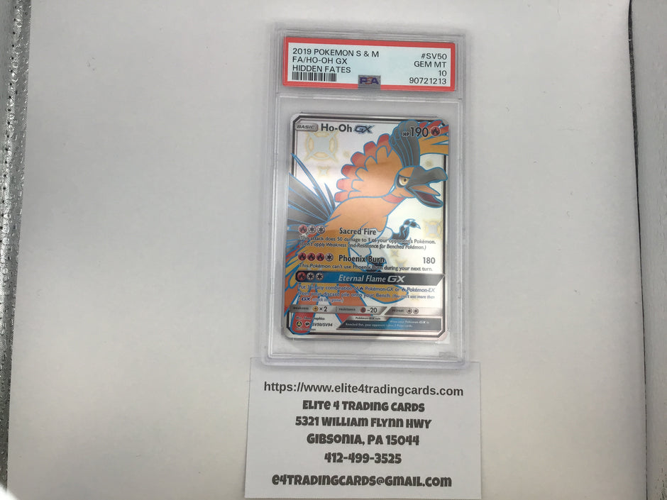 Ho-Oh GX #SV50 Pokemon Hidden Fates (PSA 10)