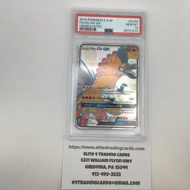 Ho-Oh GX #SV50 Pokemon Hidden Fates (PSA 10)