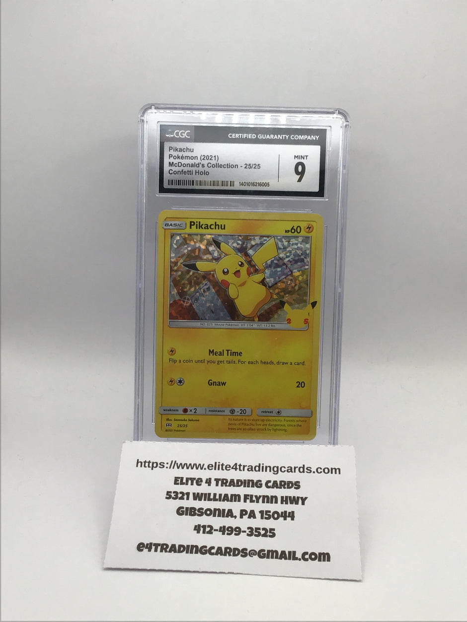 Pikachu - 25/25 - McDonald's 25th Anniversary Promos (M21) (CGC 9)