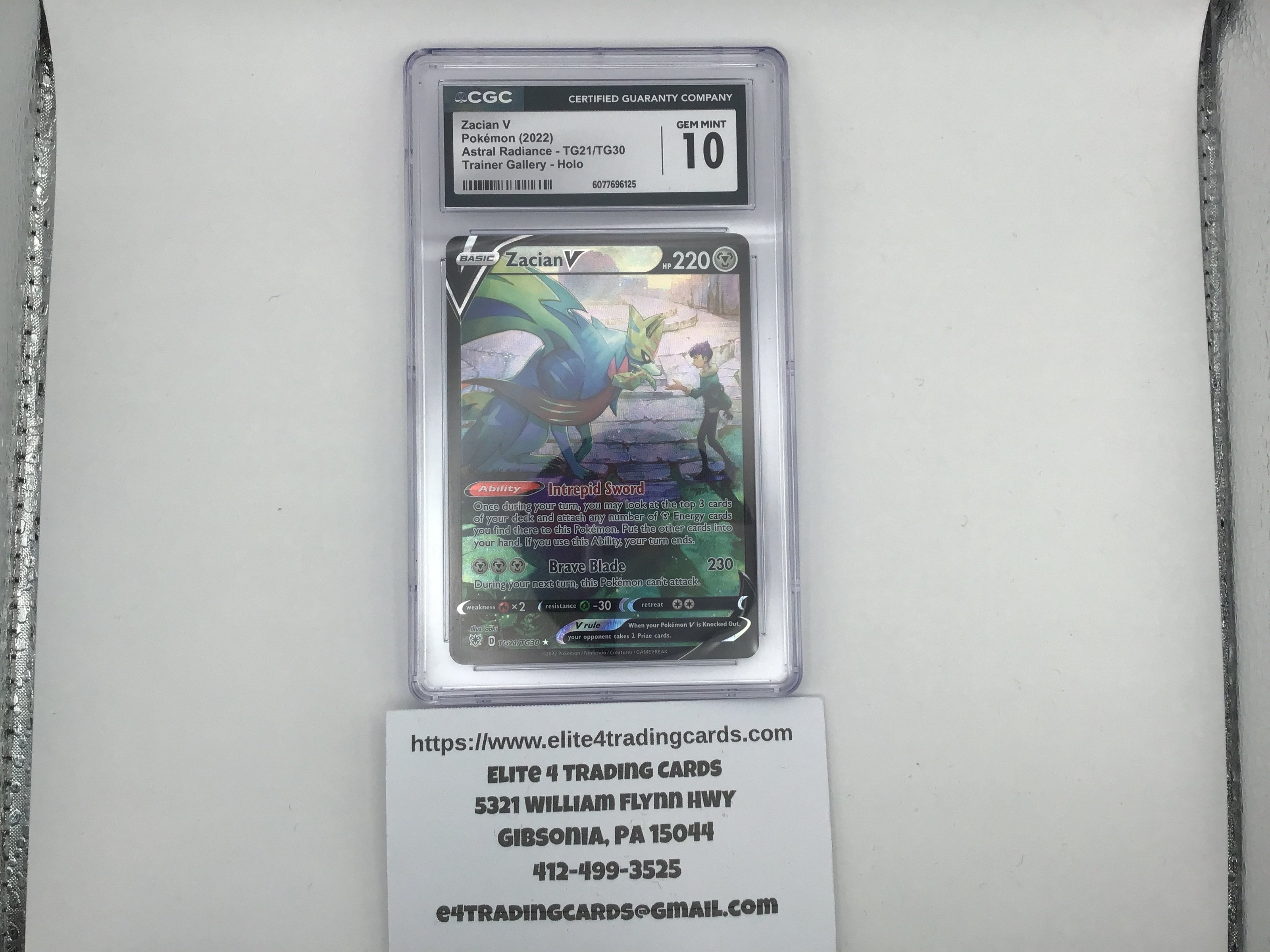 Zacian V #TG21 Pokemon Astral Radiance (CGC 10)