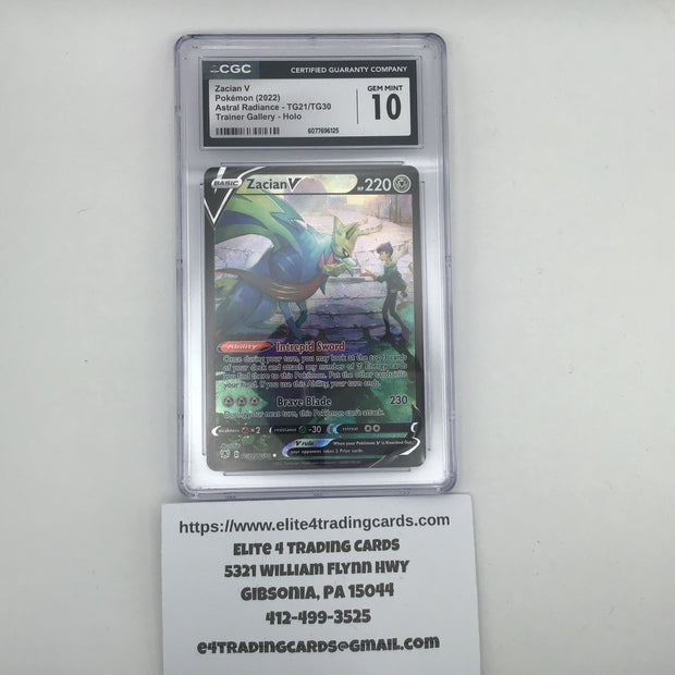 Zacian V #TG21 Pokemon Astral Radiance (CGC 10)