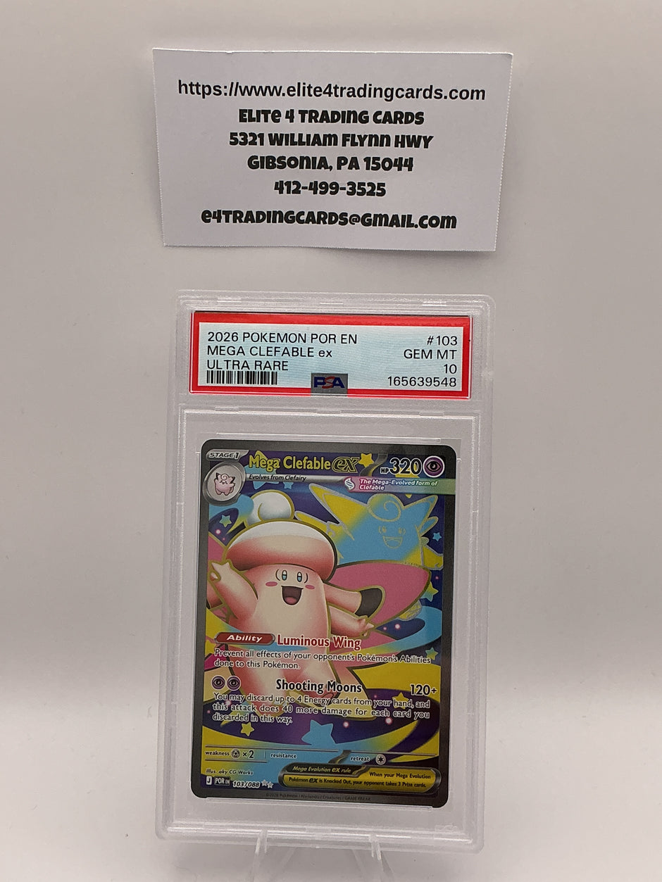 Mega Clefable ex #103 Pokemon Perfect Order (PSA 10)