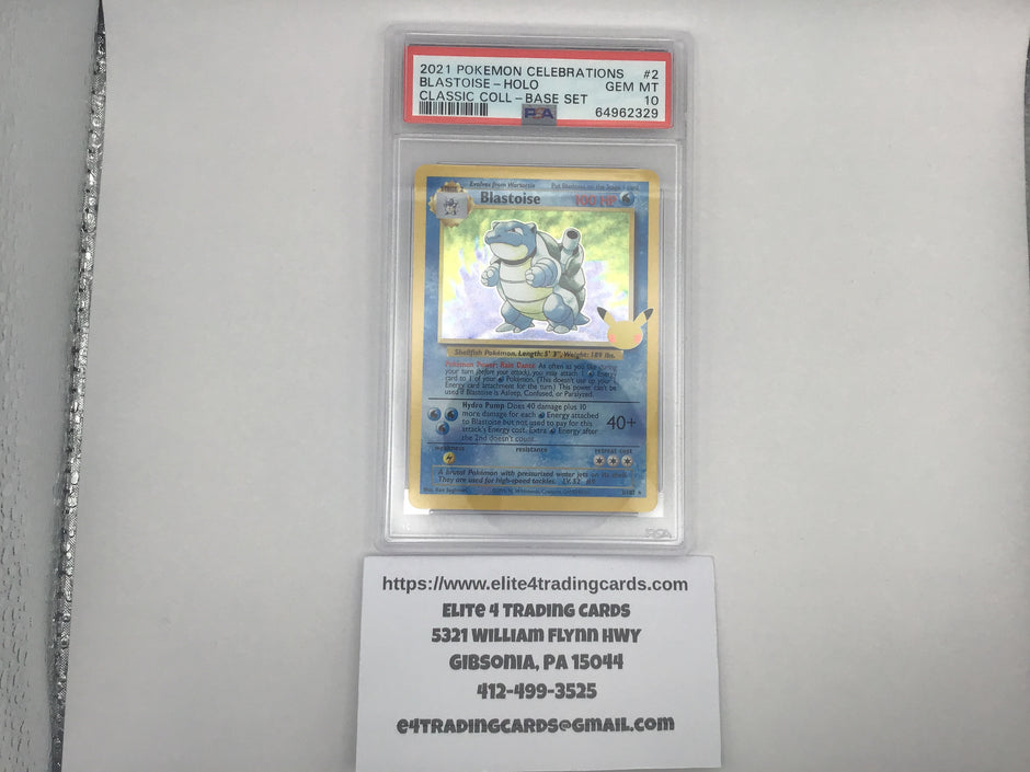 Blastoise #2 Pokemon Celebrations (PSA 10)