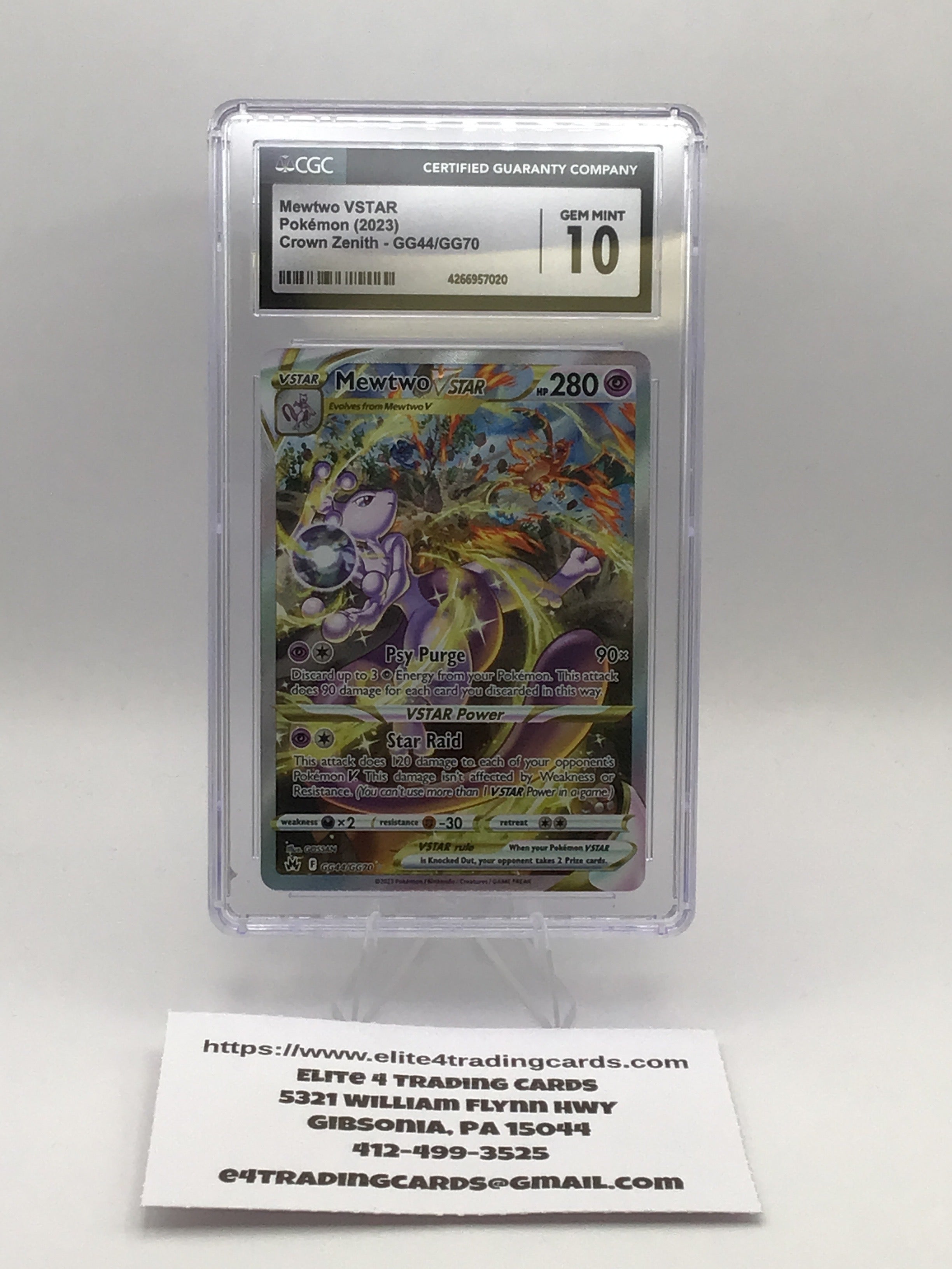 Mewtwo VSTAR #GG44 Pokemon Crown Zenith (CGC 10)