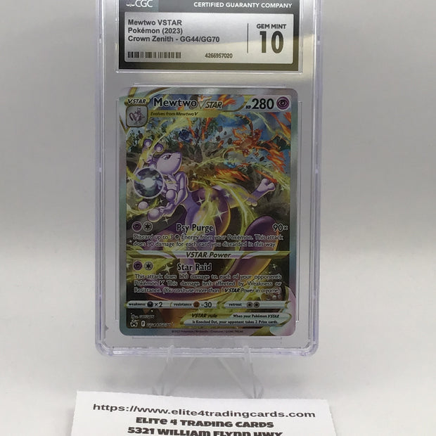 Mewtwo VSTAR #GG44 Pokemon Crown Zenith (CGC 10)