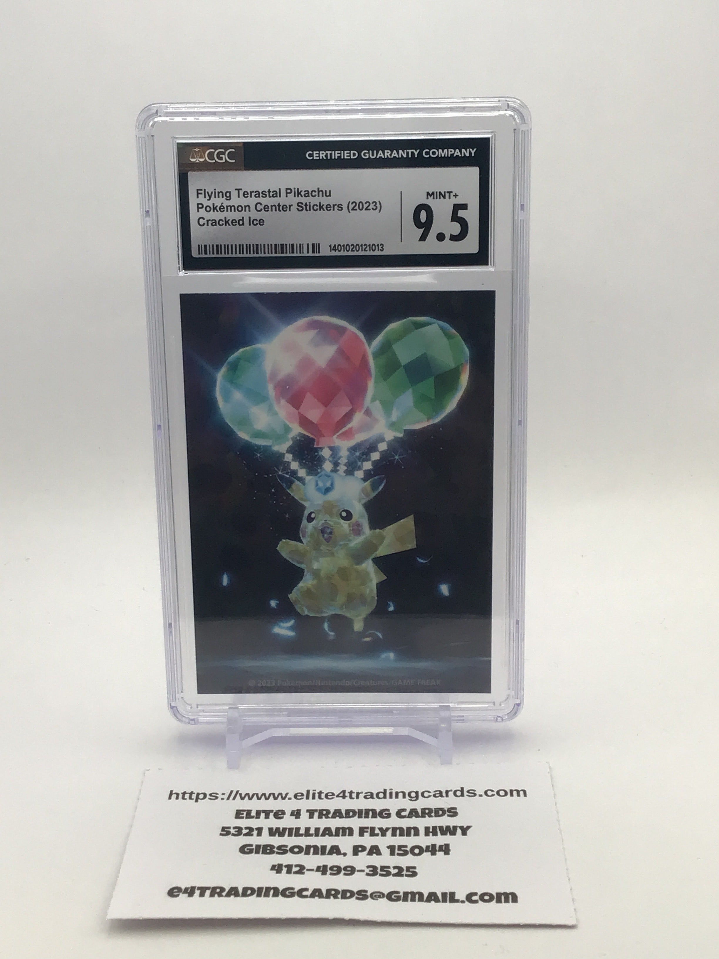 Pokémon Flying Terastal Pikachu Center Promo Cracked Ice 2023 (CGC 9.5)