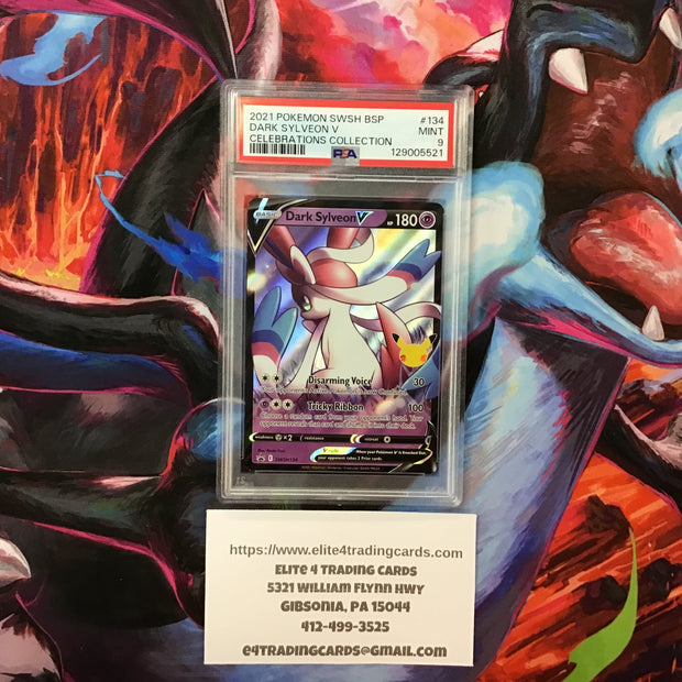 Dark Sylveon V #SWSH134 Pokemon Celebrations (PSA 9)