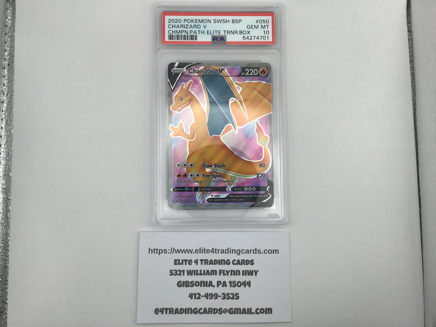 Charizard V #SWSH050 Pokemon Promo (PSA 10)