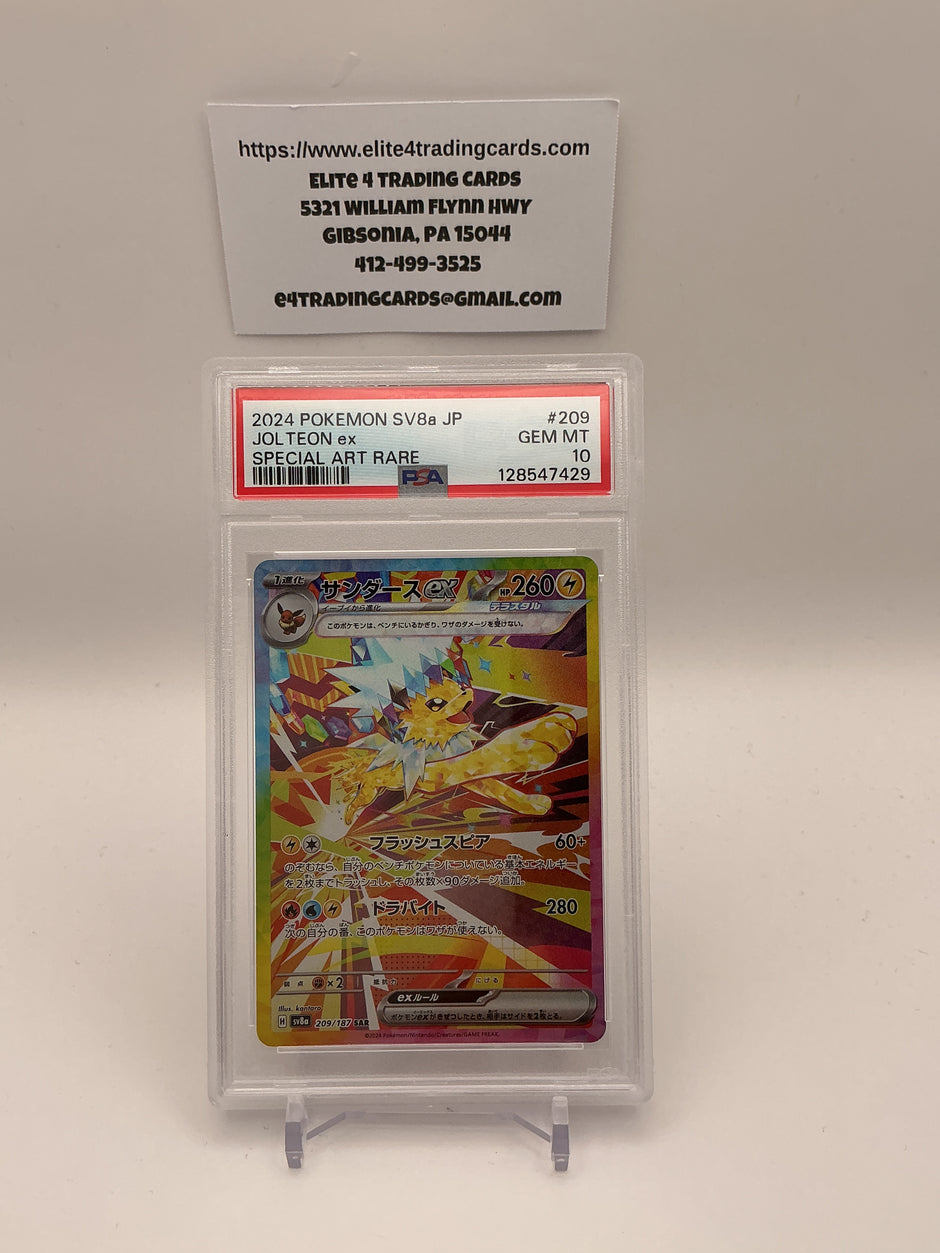 Jolteon Ex #209 Pokemon Japanese Terastal Festival (PSA 10)