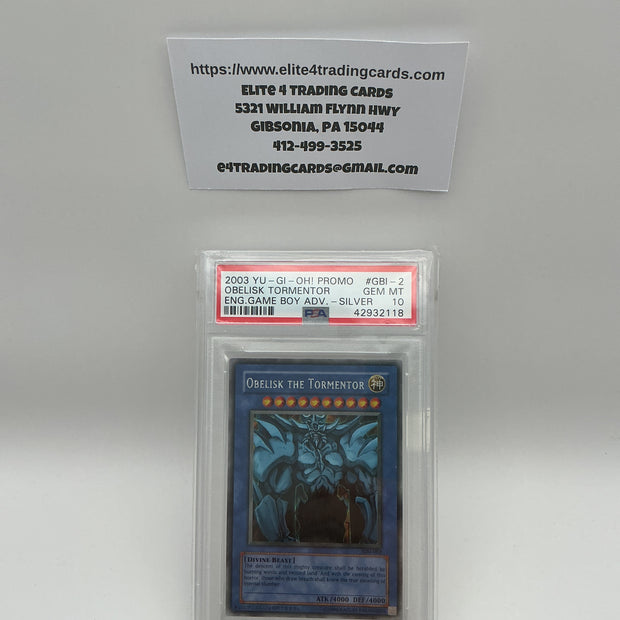 Obelisk the Tormentor [Secret Rare] GBI-002 YuGiOh Duel Monsters International (PSA 10)