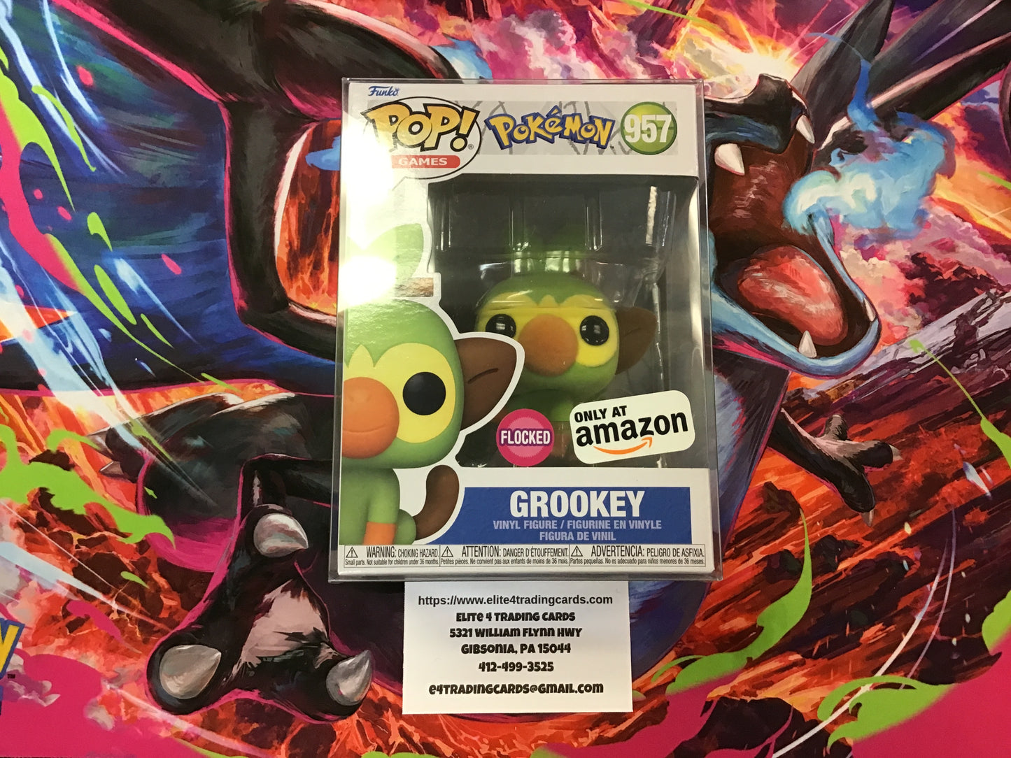 Grookey [Flocked] #957 Funko POP