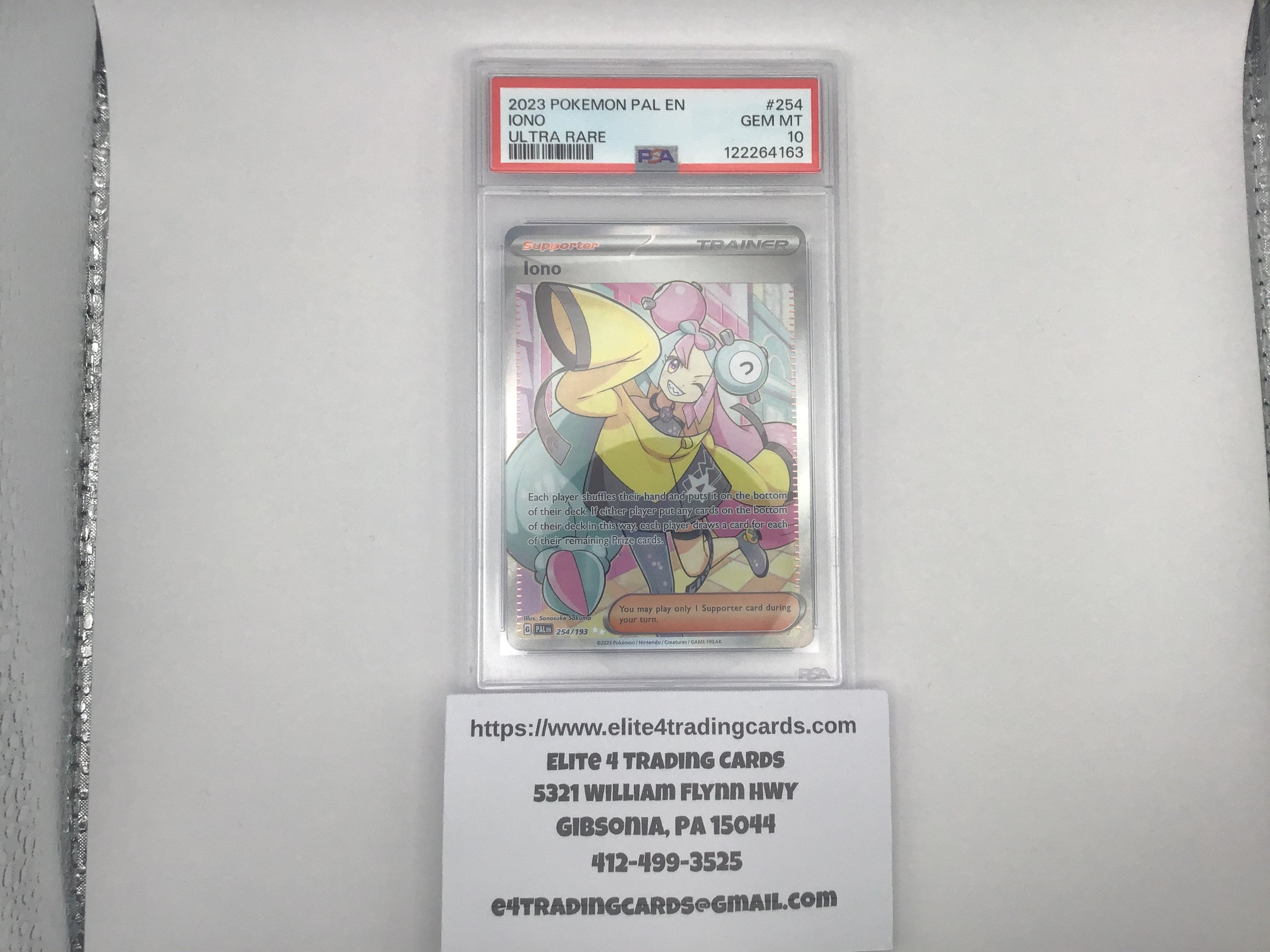 Iono #254 Pokemon Paldea Evolved (PSA 10)