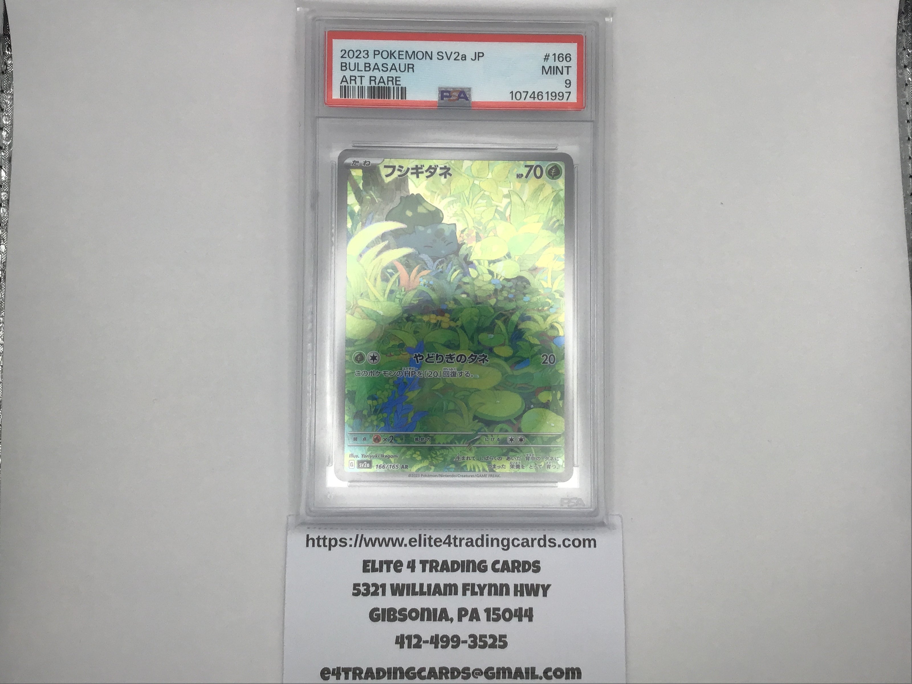 Bulbasaur #166 Pokemon Japanese Scarlet & Violet 151 (PSA 9)