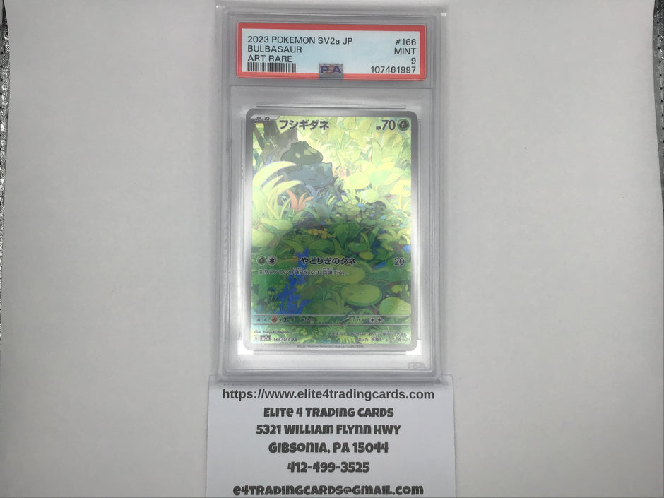 Bulbasaur #166 Pokemon Japanese Scarlet & Violet 151 (PSA 9)