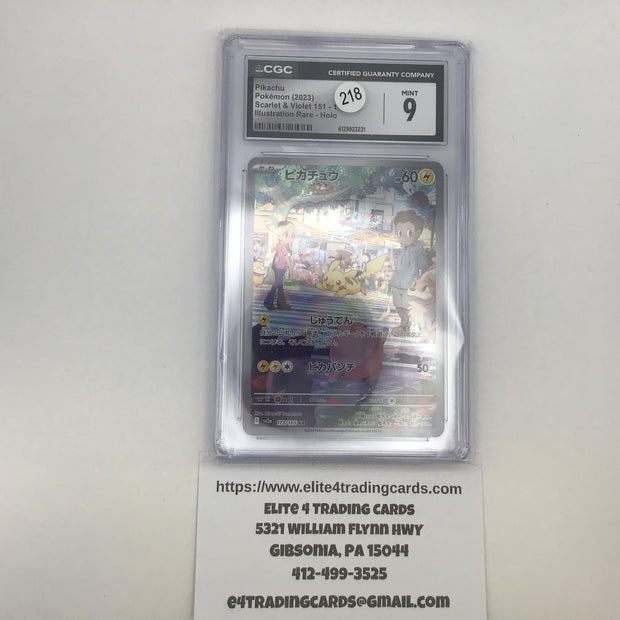 Pikachu #173 Pokemon Scarlet & Violet 151 (CGC 9)