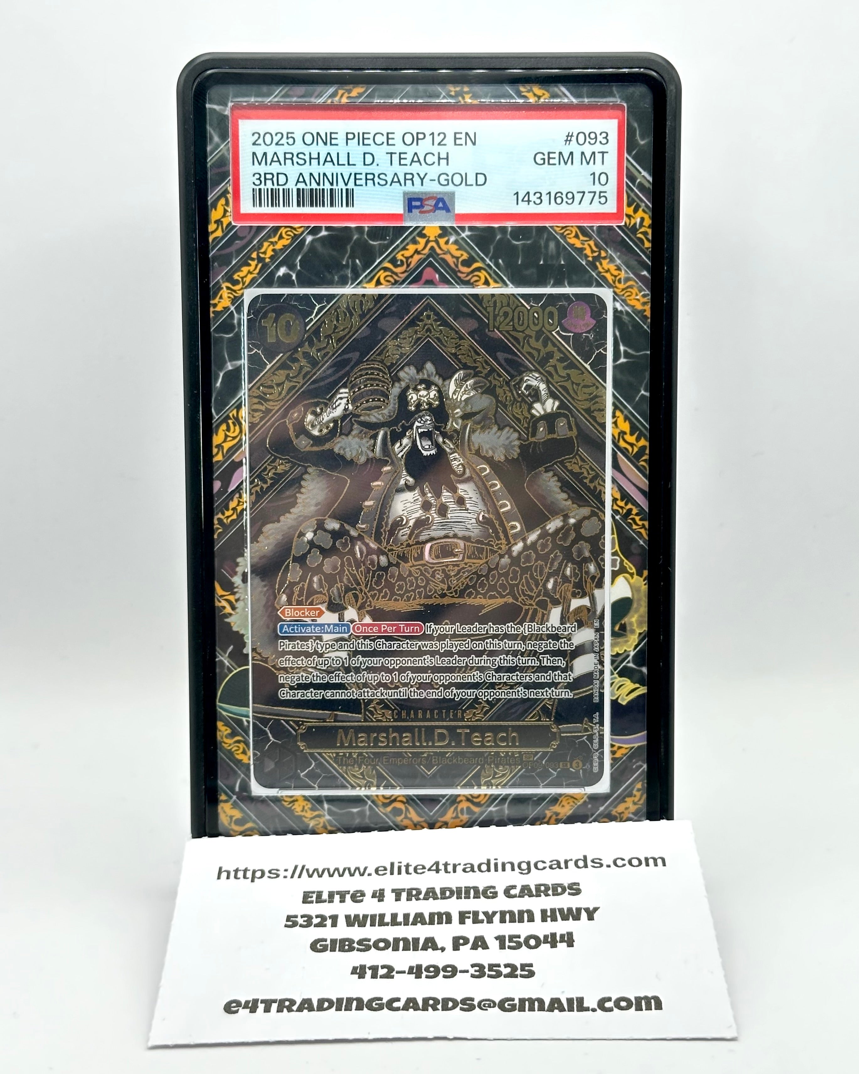 Marshall.D.Teach (SP) (Gold) - Legacy of the Master (OP12) (PSA 10)