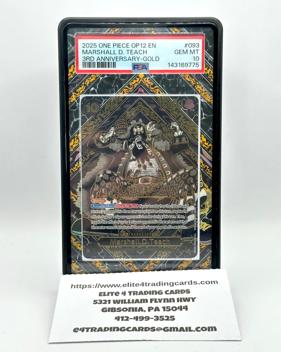 Marshall.D.Teach (SP) (Gold) - Legacy of the Master (OP12) (PSA 10)
