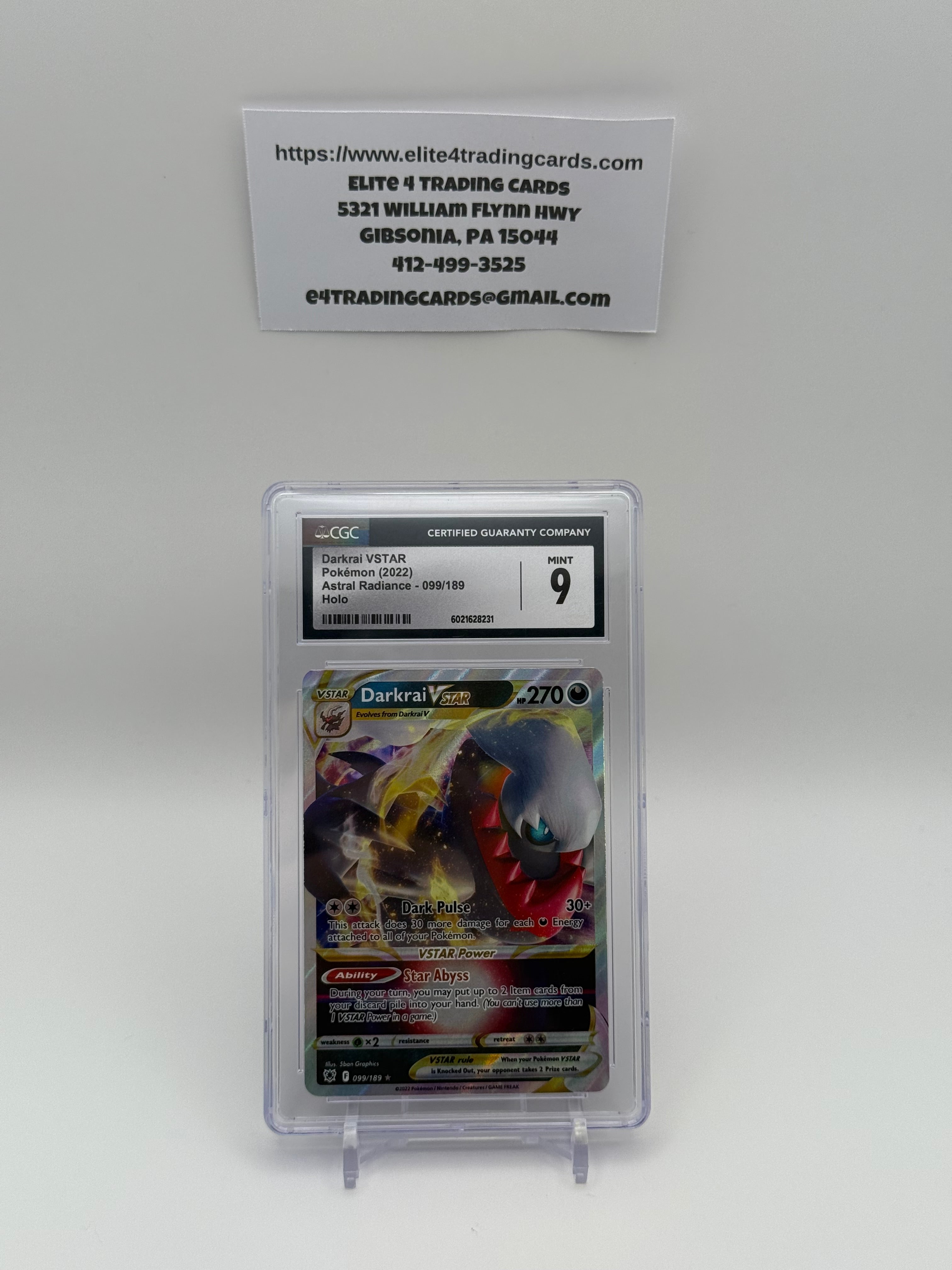 Darkrai VSTAR #99 Astral Radiance (CGC 9)