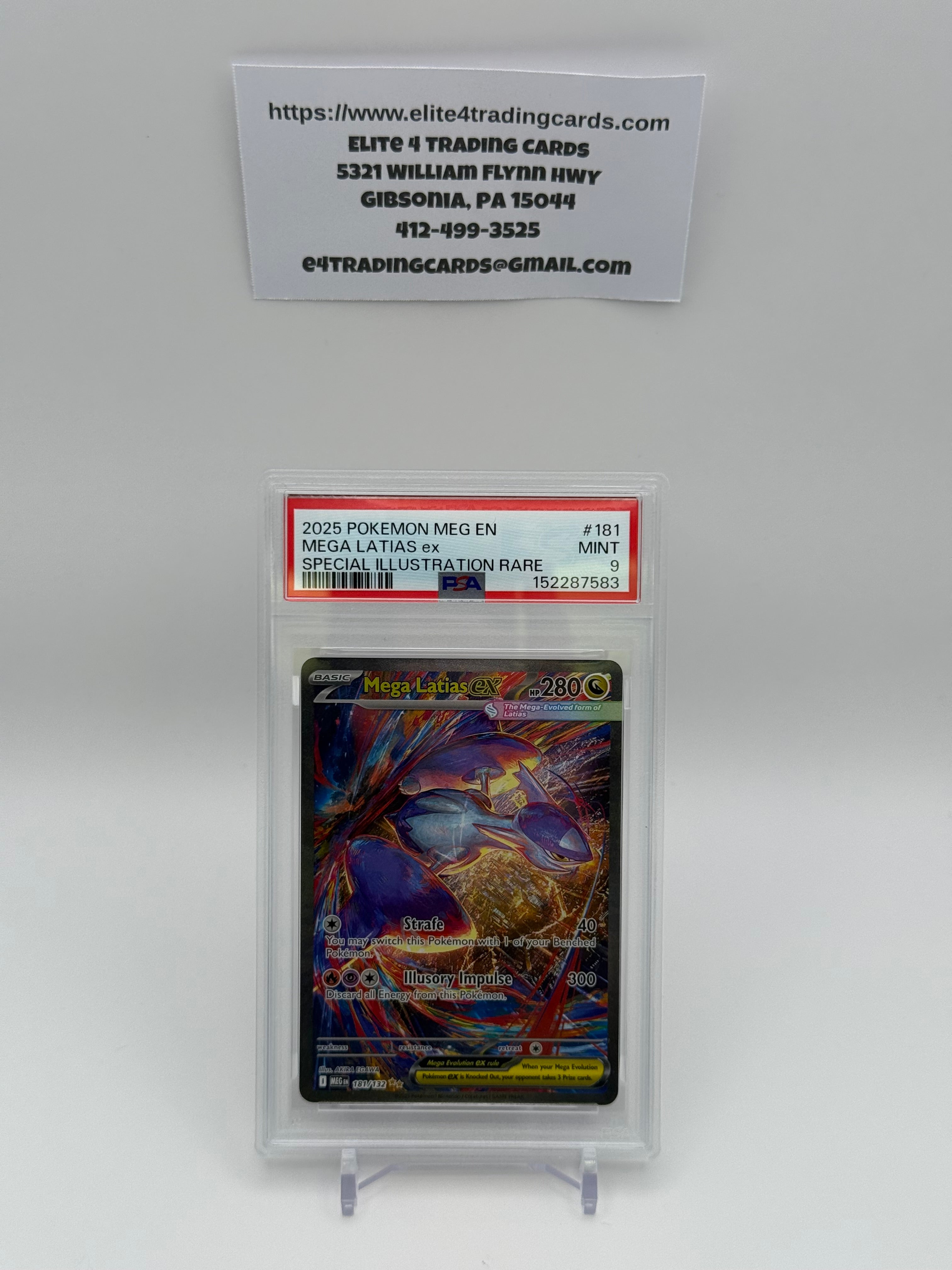 2025 Pokemon Meg EN Mega Latias ex Special Illustration Rare (PSA 9)