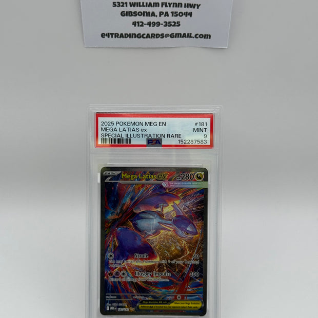 2025 Pokemon Meg EN Mega Latias ex Special Illustration Rare (PSA 9)
