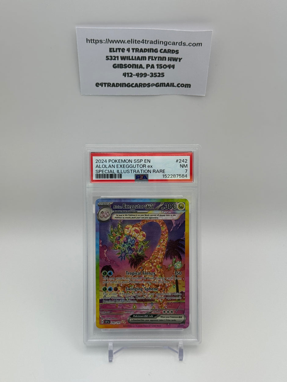 2024 Pokemon SSP EN Alolan Exeggutor ex Special Illustration Rare (PSA 7)