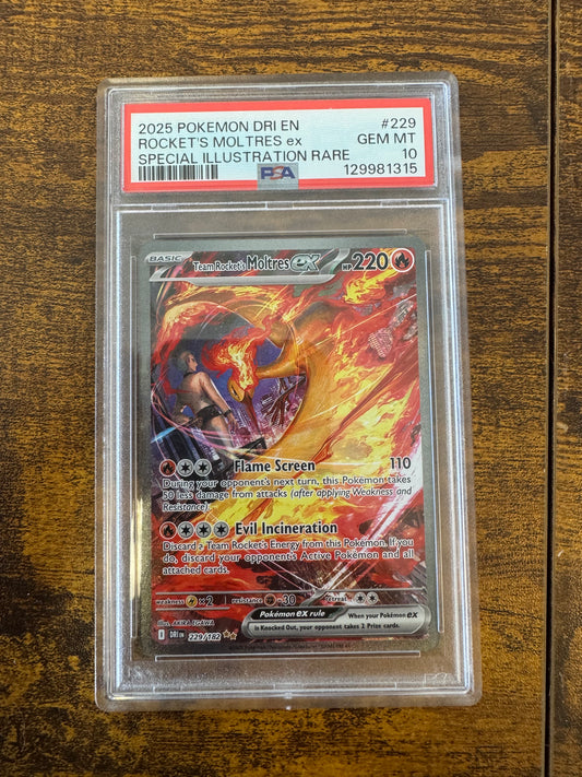 PSA 10 Team Rocket's Moltres EX