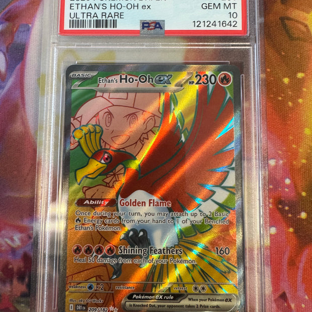 Ethan's Ho-Oh ex #209 Pokemon Destined Rivals PSA 10
