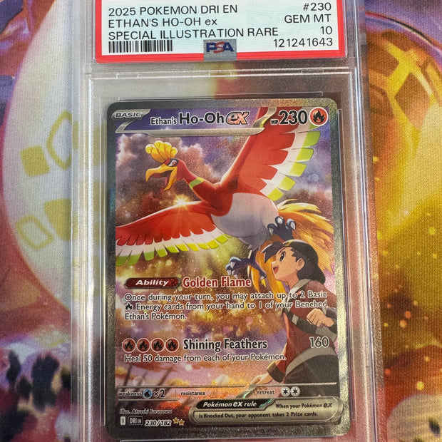 Ethan's Ho-Oh ex #230 Pokemon Destined Rivals PSA 10