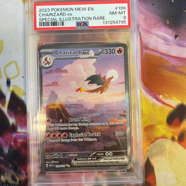 Charizard ex #199 Pokemon Scarlet & Violet 151 PSA 8