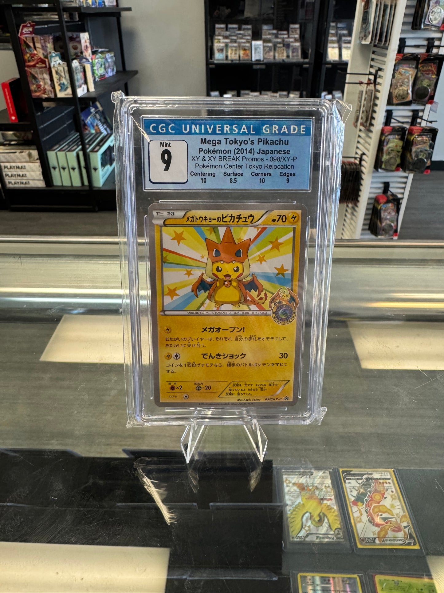 Pikachu [Mega Tokyo's] #98/XY-P Pokemon Japanese Promo CGC 9